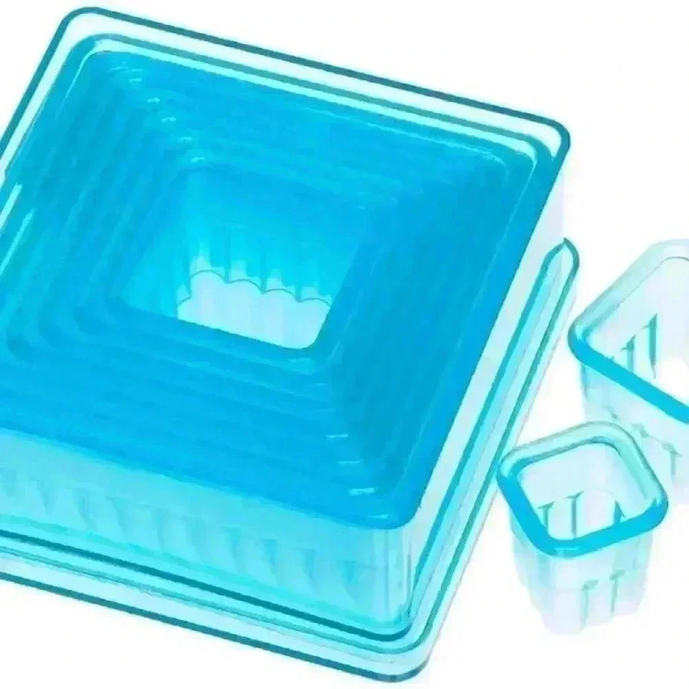 3/$25🔥Ate 9-Piece Plastic Fluted Square Cu - Picture 7 of 8
